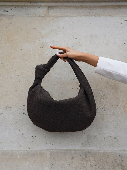 Geflochtene Hobo-Tasche mit Knoten-Design Elegant