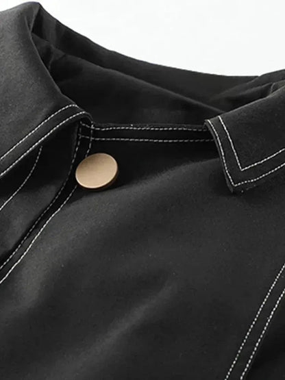 Herren Trenchcoat Doppelreihig Lässig Modern