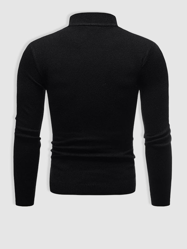 Herren Rollkragenpullover Slim Fit Frühlingslook Modern
