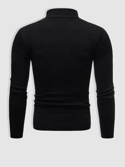 Herren Rollkragenpullover Slim Fit Frühlingslook Modern