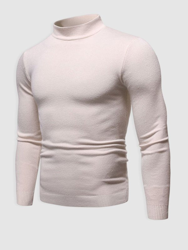 Herren Rollkragenpullover Slim Fit Frühlingslook Modern