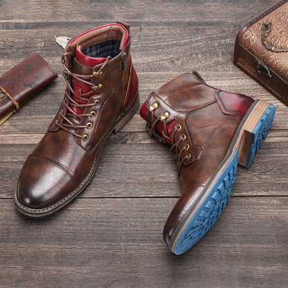 Herren Stiefeletten Lässig Schnüren Bequem