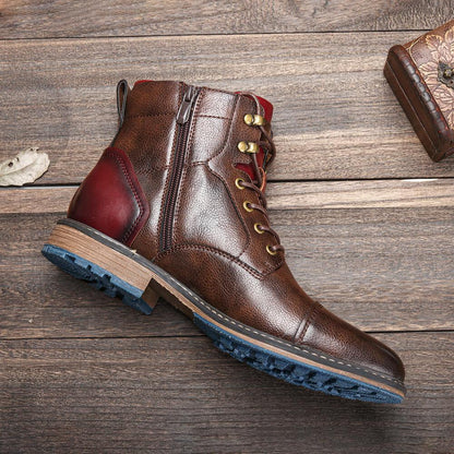 Herren Stiefeletten Lässig Schnüren Bequem