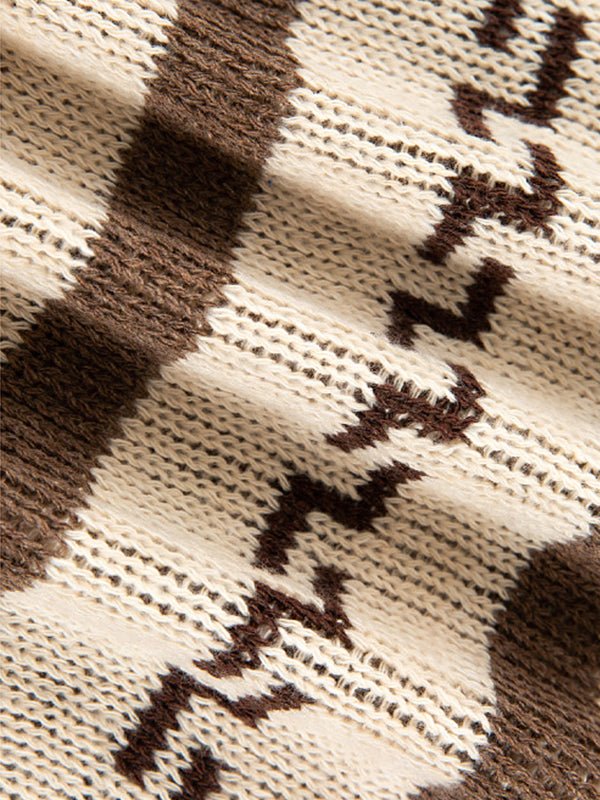 Herren Strickjacke Frühling Muster Schalkragen