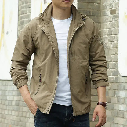 Herren Outdoorjacke Leicht Atmungsaktiv Wasserabweisend