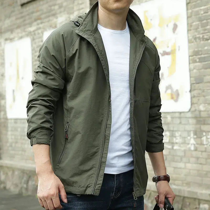 Herren Outdoorjacke Leicht Atmungsaktiv Wasserabweisend