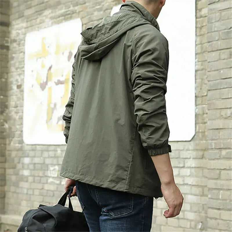 Herren Outdoorjacke Leicht Atmungsaktiv Wasserabweisend