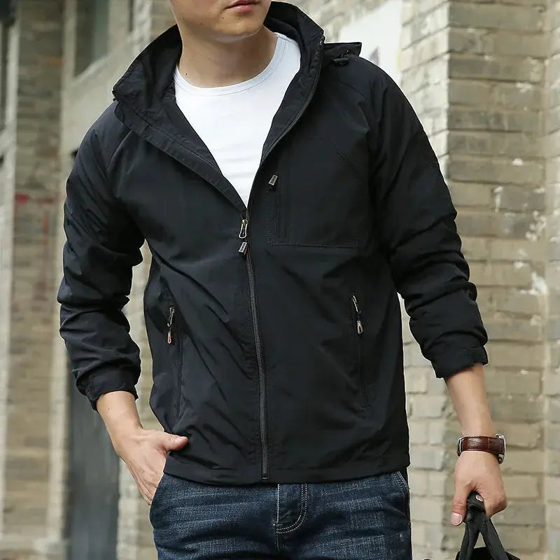 Herren Outdoorjacke Leicht Atmungsaktiv Wasserabweisend