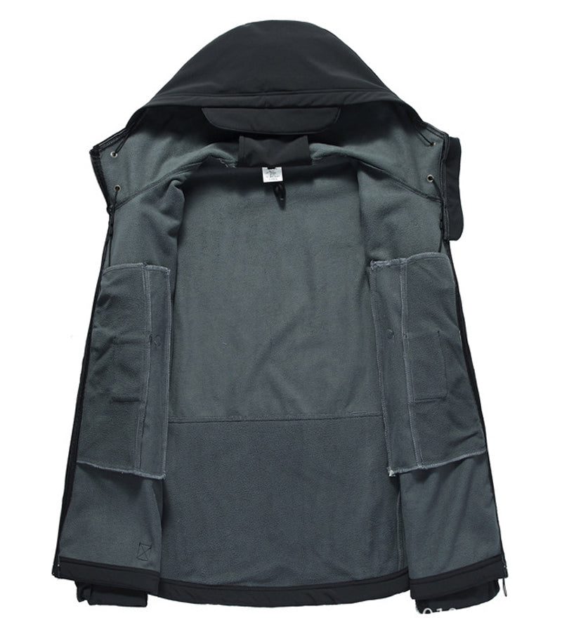 Herren Softshelljacke Wasserdicht Mit Kapuze Warm