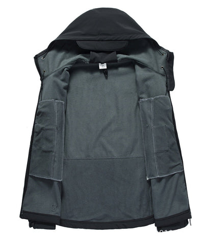 Herren Softshelljacke Wasserdicht Mit Kapuze Warm