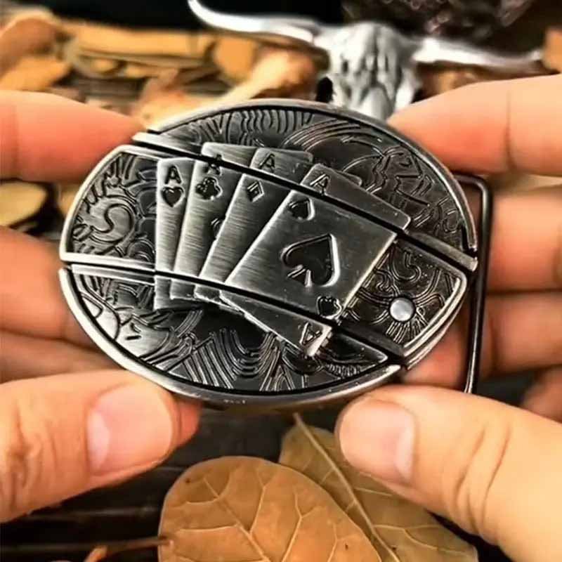 Western Gürtelschnalle Metall Oval Modern Cowboys Stil