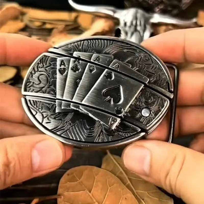 Western Gürtelschnalle Metall Oval Modern Cowboys Stil