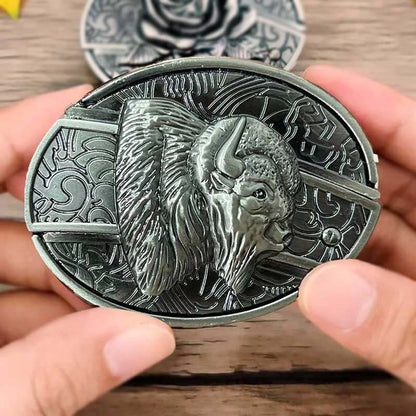 Western Gürtelschnalle Metall Oval Modern Cowboys Stil