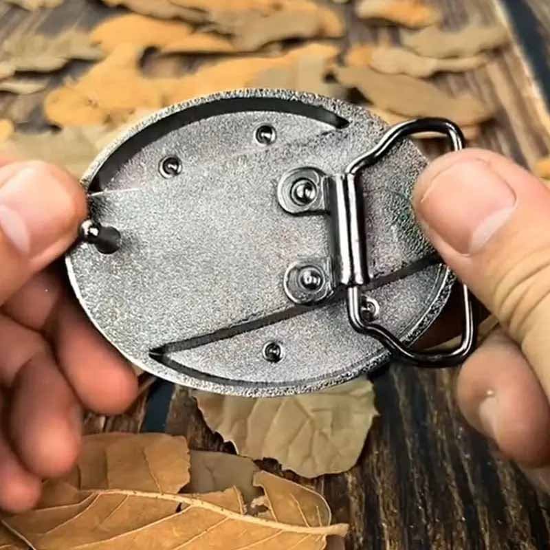 Western Gürtelschnalle Metall Oval Modern Cowboys Stil