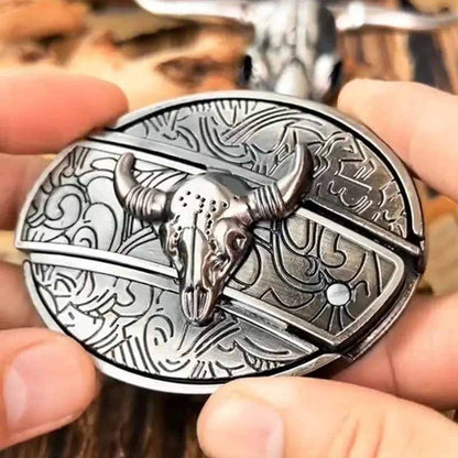 Western Gürtelschnalle Metall Oval Modern Cowboys Stil - BerlinGlamour
