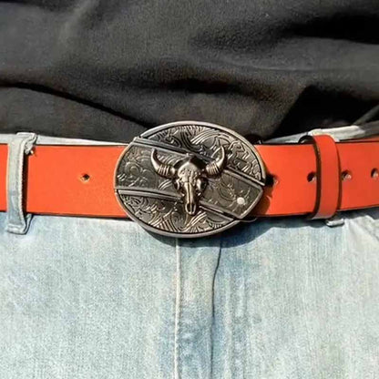 Western Gürtelschnalle Metall Oval Modern Cowboys Stil