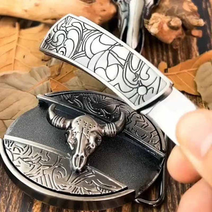 Western Gürtelschnalle Metall Oval Modern Cowboys Stil
