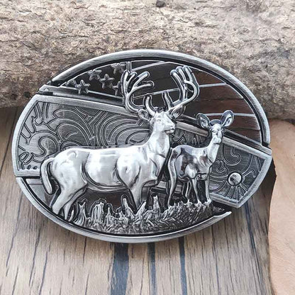Western Gürtelschnalle Metall Oval Modern Cowboys Stil