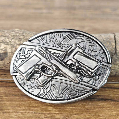 Western Gürtelschnalle Metall Oval Modern Cowboys Stil