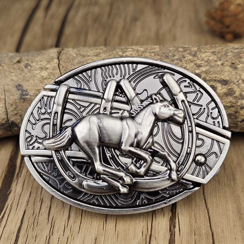 Western Gürtelschnalle Metall Oval Modern Cowboys Stil
