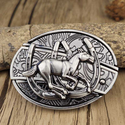 Western Gürtelschnalle Metall Oval Modern Cowboys Stil