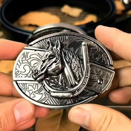 Western Gürtelschnalle Metall Oval Modern Cowboys Stil