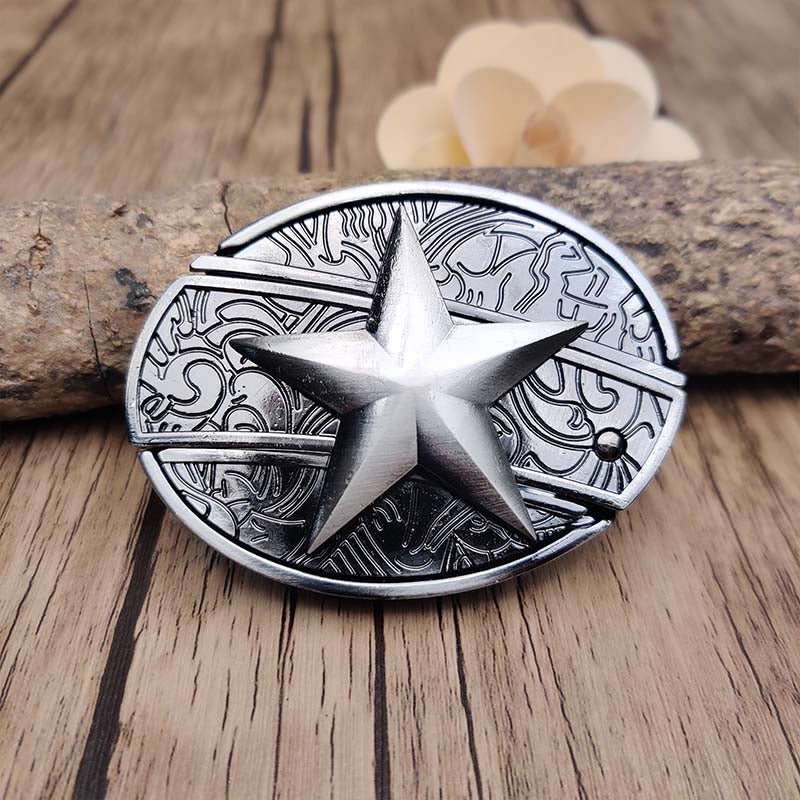 Western Gürtelschnalle Metall Oval Modern Cowboys Stil