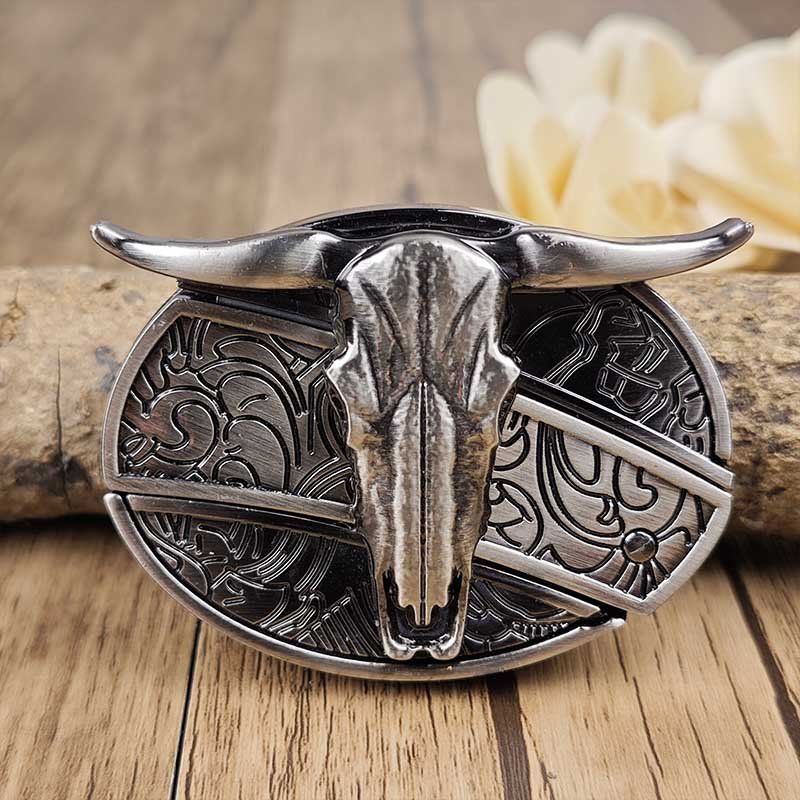 Western Gürtelschnalle Metall Oval Modern Cowboys Stil