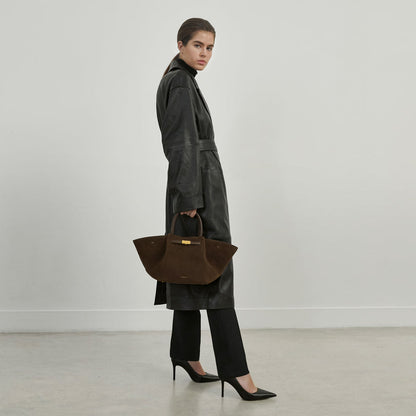 Elegante Leder Tote Tasche Vielseitig Everyday