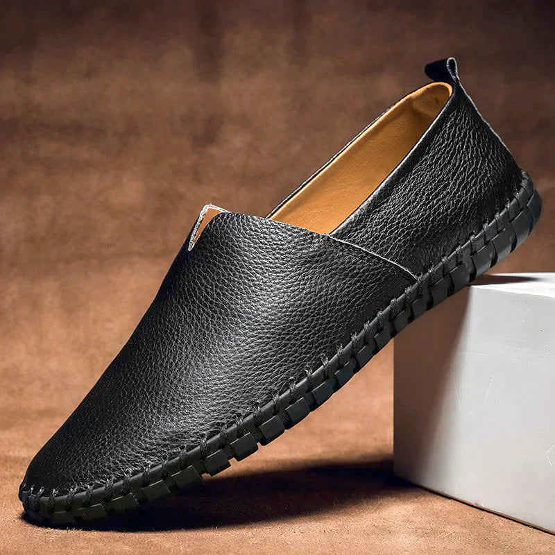 Elegante Herren Loafer aus echtem Leder Schwarz