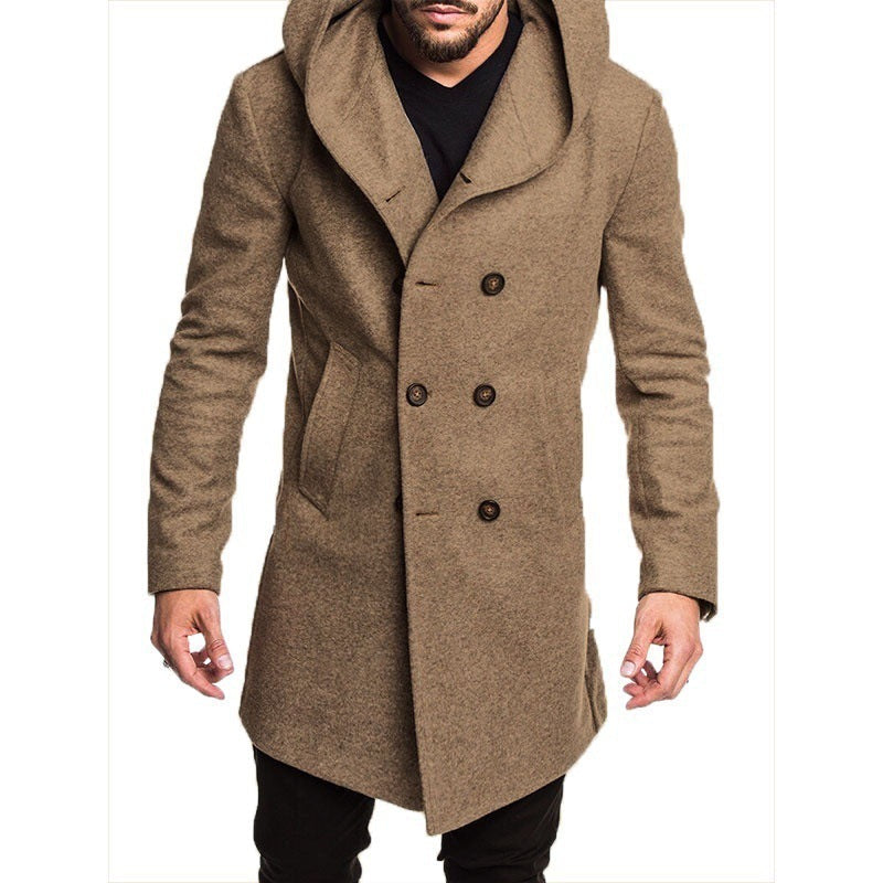 Herren-Wollmantel mit Kapuze - Modell Mathis