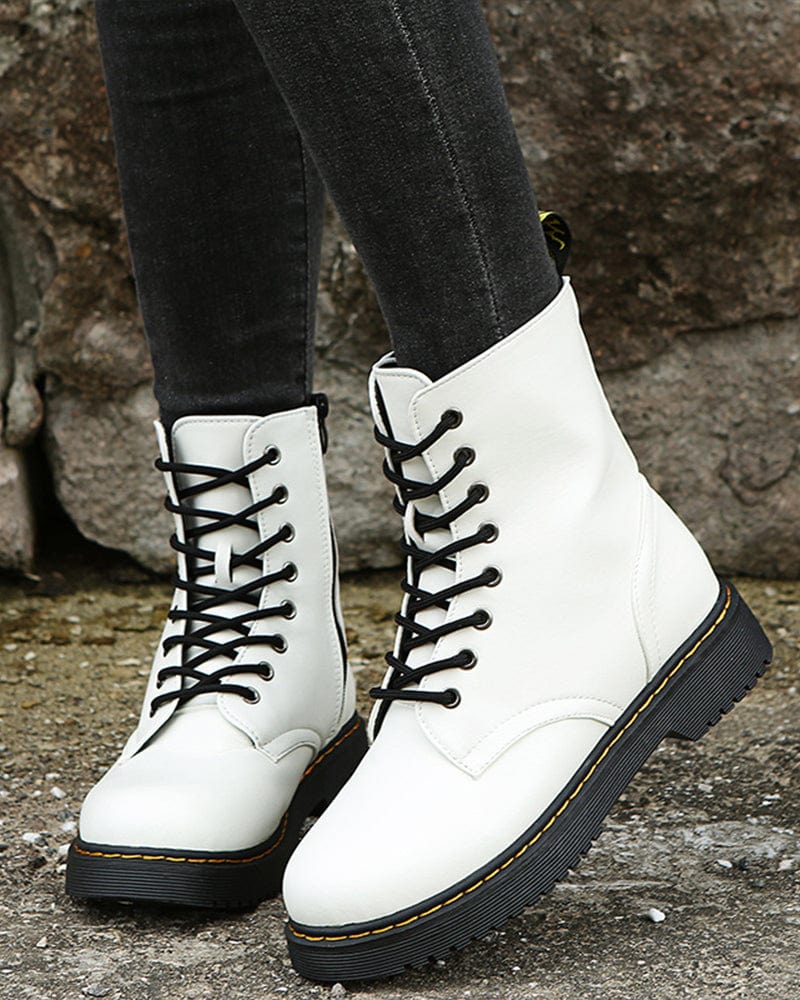 Klassische Lederstiefeletten Celandine mit Schnürung