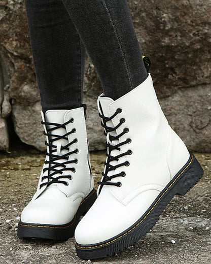 Klassische Lederstiefeletten Celandine mit Schnürung