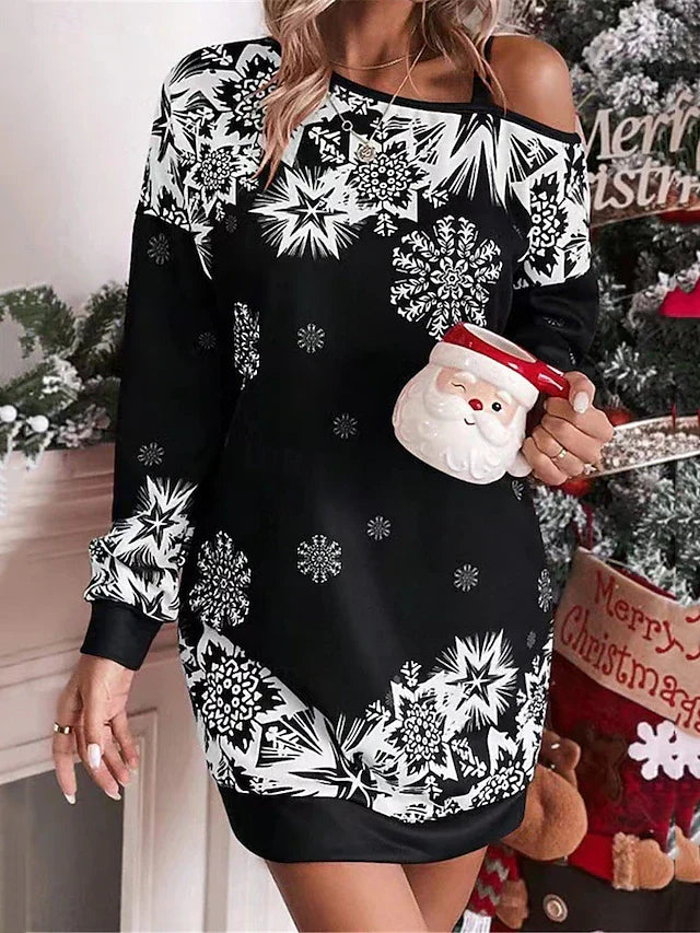 Langes YOVANA Weihnachtskleid mit langen Ärmeln