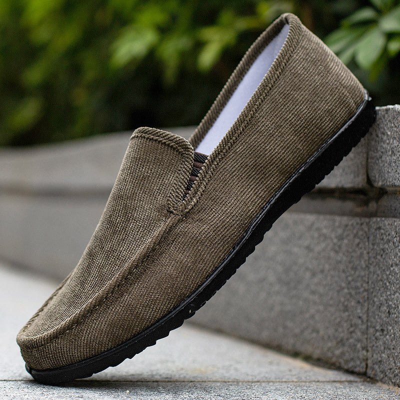 Herren Loafers Corduroy Bequem Antirutsch