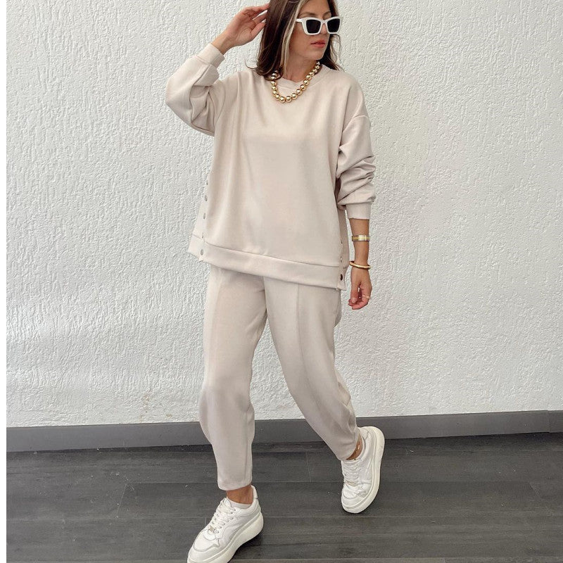 Bequemer Zweiteiler Oversize Pullover Joggerhose Komfort - BerlinGlamour