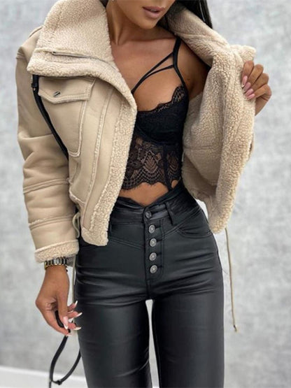 Damen Winterjacke Warm Fleece Modern Damenparka