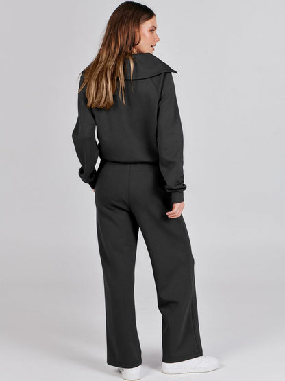 Damen Freizeitanzug Sportlich Bequem Zipper