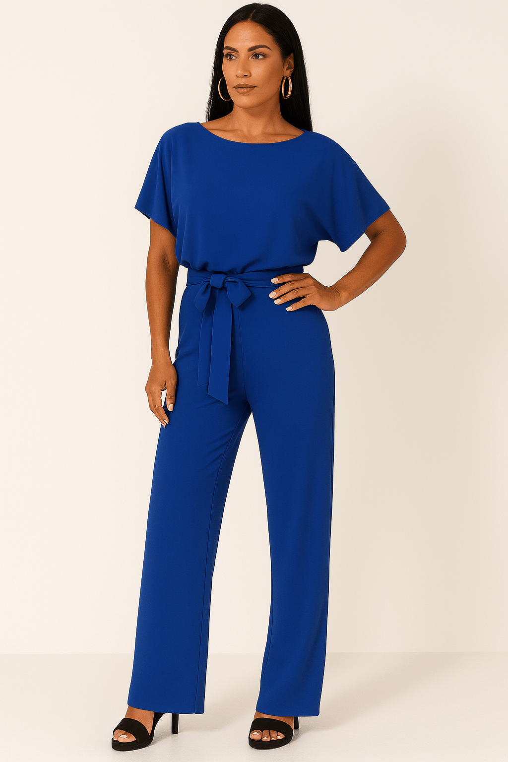 Stilvoller Jumpsuit mit Taillengürtel Figurbetont Damen