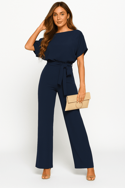 Stilvoller Jumpsuit mit Taillengürtel Figurbetont Damen