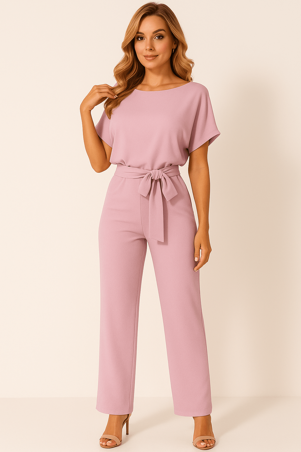 Stilvoller Jumpsuit mit Taillengürtel Figurbetont Damen