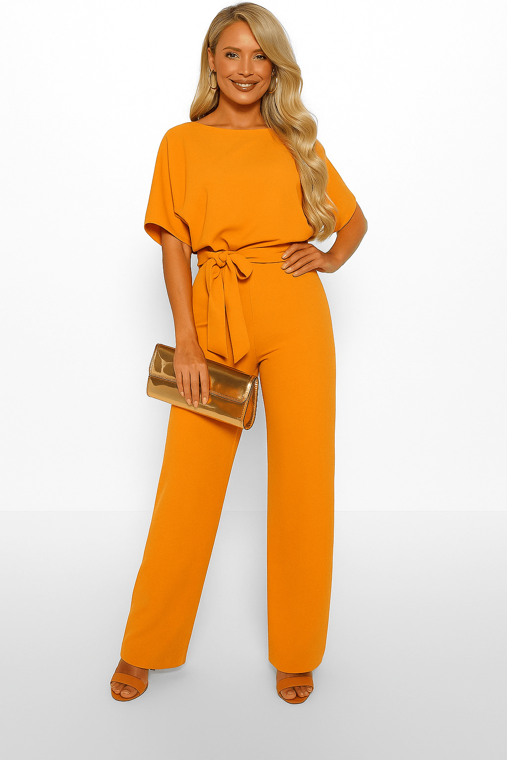 Stilvoller Jumpsuit mit Taillengürtel Figurbetont Damen