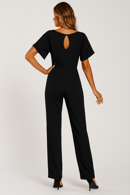 Stilvoller Jumpsuit mit Taillengürtel Figurbetont Damen