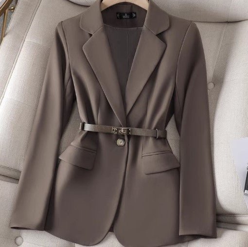 Damen Blazer Tailliert Schnitt Mit Gürtel Elegant