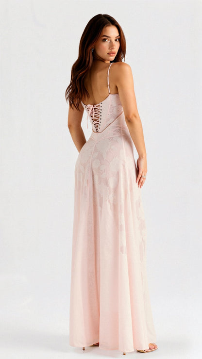 Boho Maxikleid Weiß mit Schmetterlingsmuster Ibiza Look