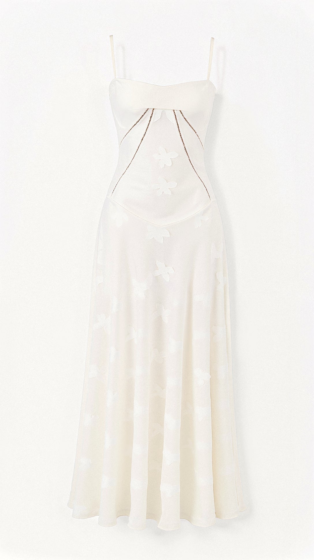 Boho Maxikleid Weiß mit Schmetterlingsmuster Ibiza Look