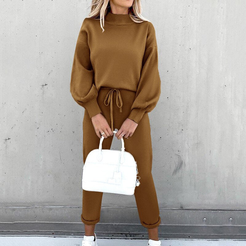 Damen Lounge Set Zweiteiler Bequem Modern