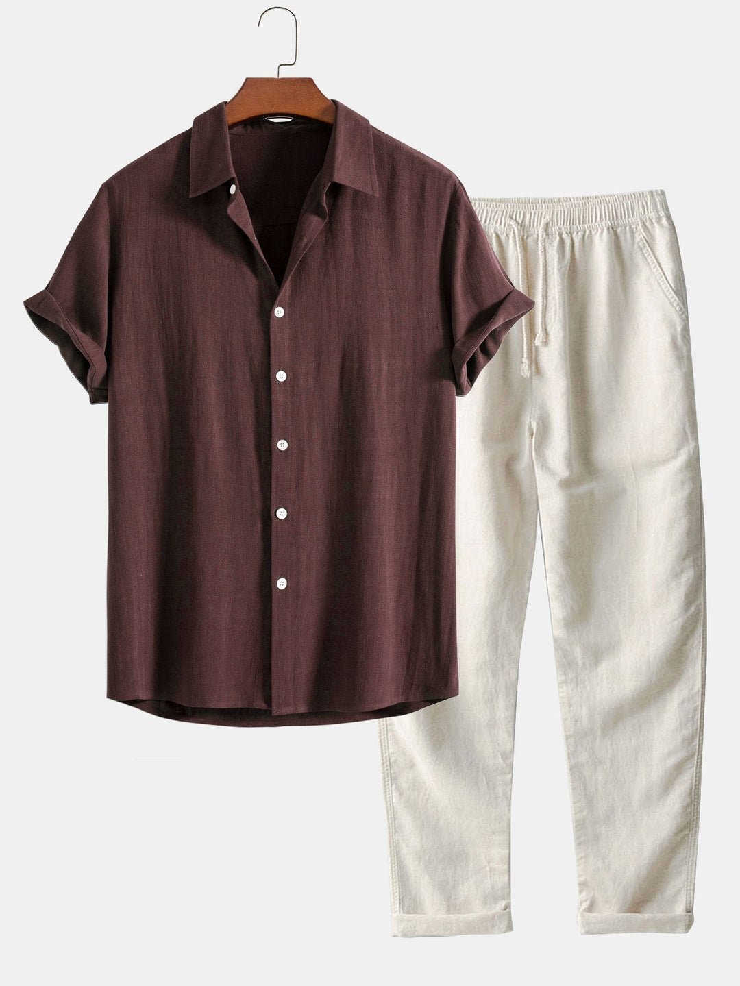 Leinen Sommeranzug Herren Modern Slim Fit