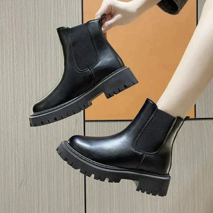 Winternice Stiefel Mittelhoch Wintermode Warm - BerlinGlamour