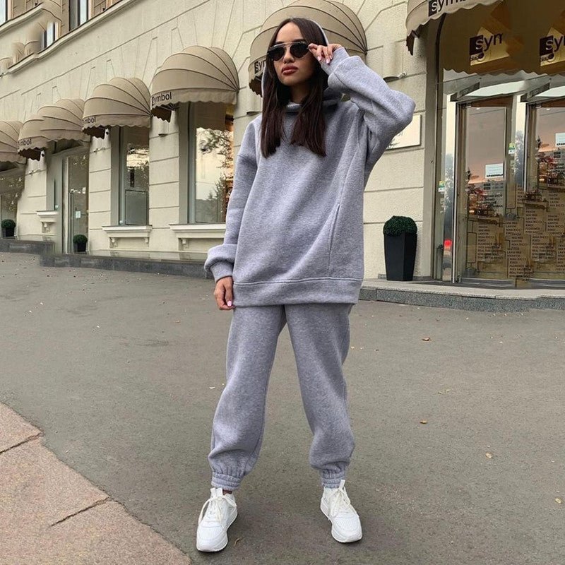Damen Sportanzug Kapuzenpullover Jogginghose Bequem